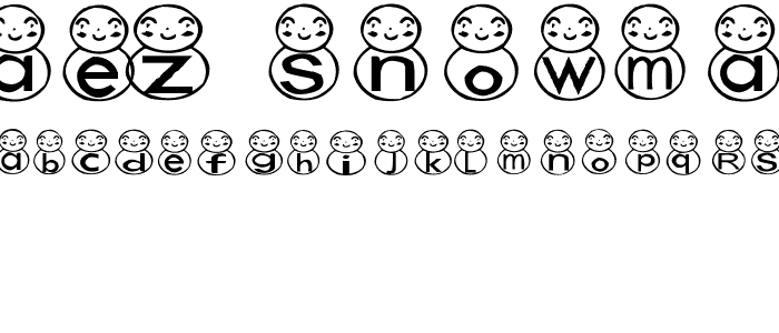 AEZ snowman font